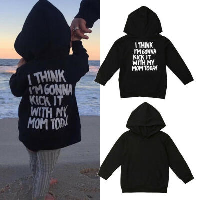 

Unisex Toddler Hooded Sweatshirts Little Kids Boys Girls Letter Print Long Sleeve Cotton Hoodies T-Shirt Top