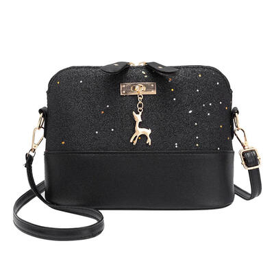 

Shell Shoulder Handbag Women Sequin Lady PU Leather Crossbody Messenger Bag