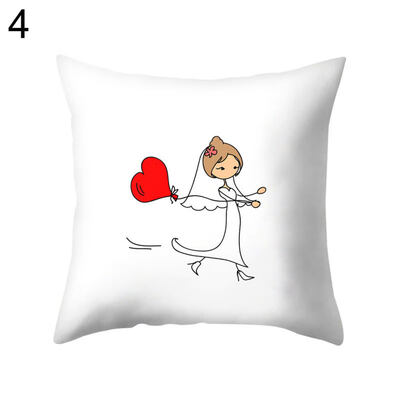 

Love Wedding Bride Groom Pillow Case Cushion Cover Sofa Car Bedroom Decoration