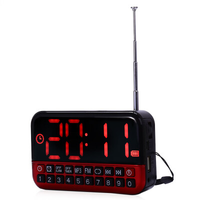 

80 LCD Screen Personalized Portable Multi-functional LED Alarm Clock Radio Card MP3 Speaker