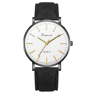 

Gobestart Fashion Simple Casual Mens Watch Business Leather With Strap Mens Watch