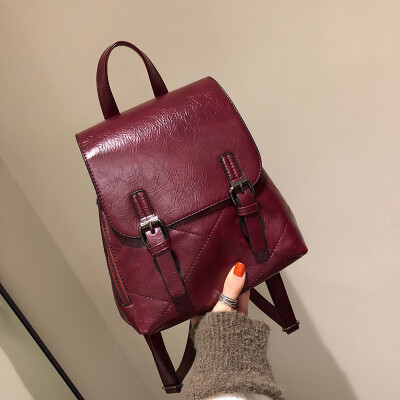 

Retro shoulder bag new Korean version of the wild fashion street trend simple ladies backpack