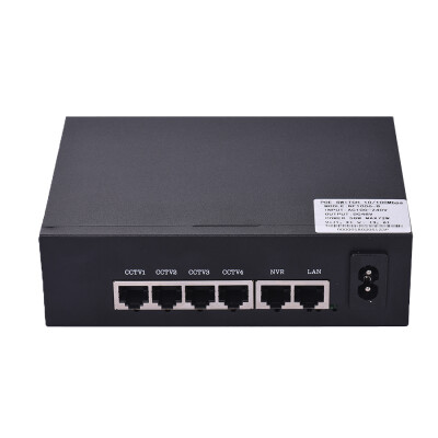 

NF1006 POE Switch 4 Ethernet Port 2 Uplink Ethernet Port 16Gbps IEEE 8023at Power Over Ethernet 10100Mbps Switch Power Adapter