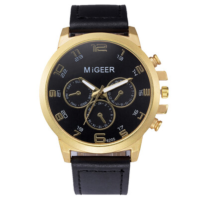 

Gobestart MIGEER High-End Fashion Mens Stainless Steel Watch Analog Alloy Quartz Watch