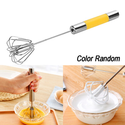 

Gobestart Stainless Steel Semi-Automatic Whisk Mixer Balloon Egg Milk Beater Cooking Tool
