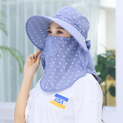 

UV protective hat sunscreen folding outdoor tea collection summer cool hat lady sun hat cool hat
