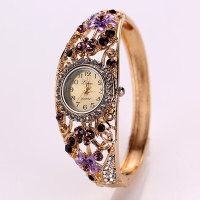 

Womens Watch with Drill Head Flower Watch Lady Bracelet Watch
