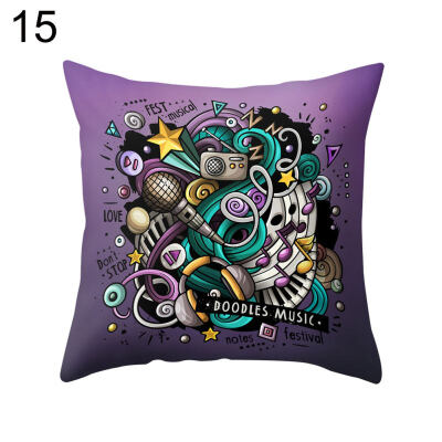 

Rock&Roll Guitar Music Pillow Case Cushion Cover Sofa Bed Car Office Decor