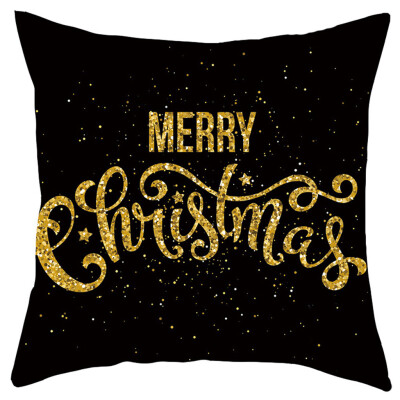 

Tailored Merry Christmas Short Plush Pillowcase Sofa Pad Set Home Decoration 18x18 Inch