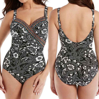 

Roseonmyhand Sexy Women One Piece Print Swimsuit Push Up Padded Bikini Swimwear