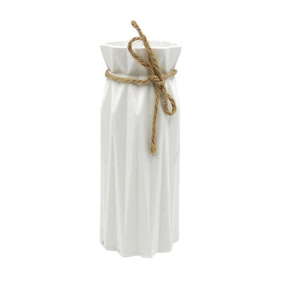 

Origami Plastic Vase White Imitation Ceramic Flowerpot Flower Basket