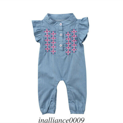 

2018 Infant Newborn Baby Girl Sunsuit Playsuit Jumpsuit Bodysuit Outfit Clothes