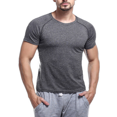 

Mens Slim Fit Shirts Casual Fitness Sports T-shirt Short Sleeve Quick Dry Tops