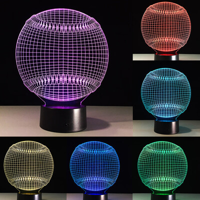 

〖Follure〗3D illusion Visual Night Light 7 Colors Change LED Desk Lamp Bedroom Home Decor