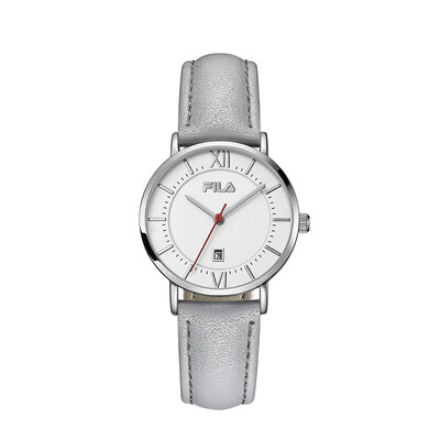 

FILA Watch Womens 32mm White Dial Pin Buckle Leather Strap Fashion Ms Simple Quartz Student Watch FLL38-737-104