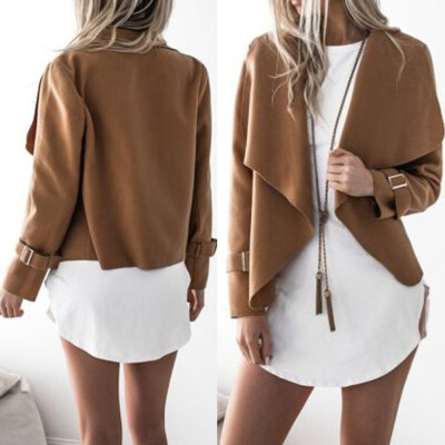 

Womens Fashion Slim Solid Suit Blazer Jacket Coat Casual Cardigan Tops Outwear