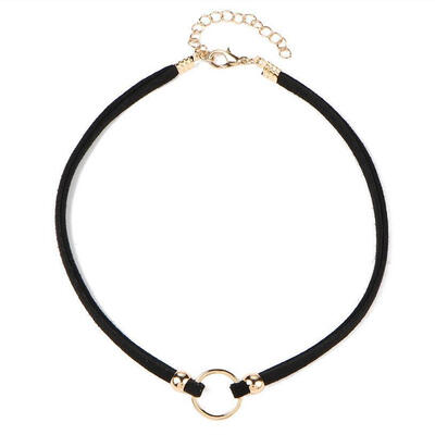

Europe&America jewelry circle black necklace chain deer velvet fabric string collar collar ring loli with short necklace