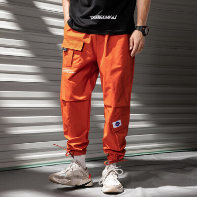 

Tailored Mens Casual Fashion Hallen Loose Pure Color Outdoors Sports Overalls Long Pants