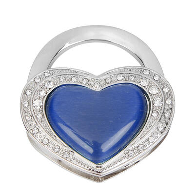 

Heart Shape Metal Foldable Bag Hook Handbag Holder Purse Hanger Table Hooks