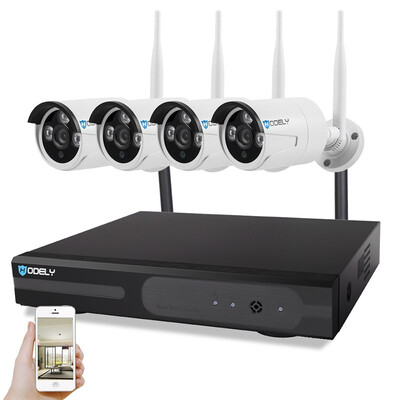 

4CH NVR 720P 4 IP Wireless Outdoor CCTV IR Night Vision Camera Home Security System