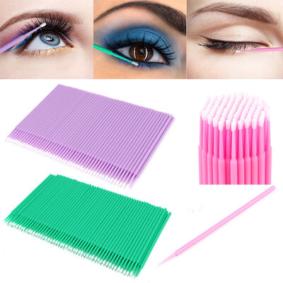 

〖Follure〗100pcs 2mm Pink Disposable Disposable Micro Brushes Makeup Regular Tool Eyelash