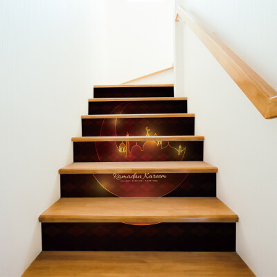 

〖Follure〗Muslim Ramadan Blessing Creative Stair Stickers Creative Floor Stairs Decorative