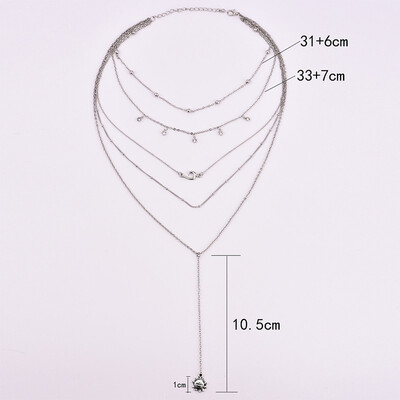 

Newly Necklaces Choker Kolye Bohemia Gold Silver Color Star Moon Necklace Women Boho Pendants Collier Ketting Jewelry