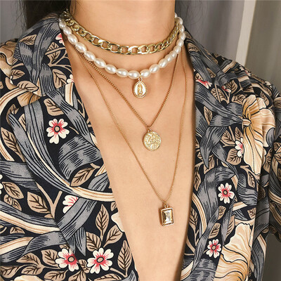 

New Arrival Three Layer Pendant Necklace For Women 2 Colors Metal Necklaces Sexy Beach Party Jewelry Gift