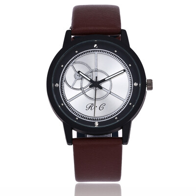 

Couple models gear belt watch rivet quartz watch