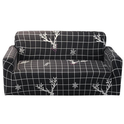 

Love Elk Printed Tight Wrap Slipcovers Elastic Sofa Cover for 1234-Seat