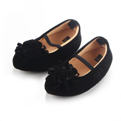 

Soft Soled Non-slip Footwear Crib Lace-up Shoes Pointed Stamens Cute Shoes Baby Girls Bow Leather Frist Walkers