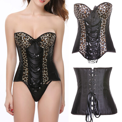 

〖Follure〗Women Underbust Leopard Print Bandage Waist Trainer Corsets Shapewear