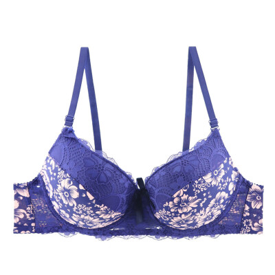 

Toponeto Fashion Sexy Gathering Ladies Bra C Cup Lace Printed Coloured Underwear Bra