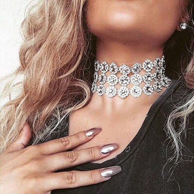 

New Charming Crystal Rhinestone Collar Choker Necklace Wedding Party Jewelry