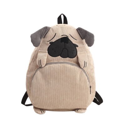 

Lovely Cartoon Backpacks For Women Cute Teenage Girl Dog Ear Puppy Fox School Bags Corduroy Female Backpack Travel Bags