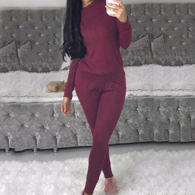 

Roseonmyhand Womens 2 PCS Tracksuits Set Ladies Joggers Active Sport Blouse Tops Pants Sets
