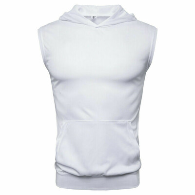 

Men Gym Sleeveless Hooded Hoodie T Shirt Sports Vest Muscle Tank Tops Clothes