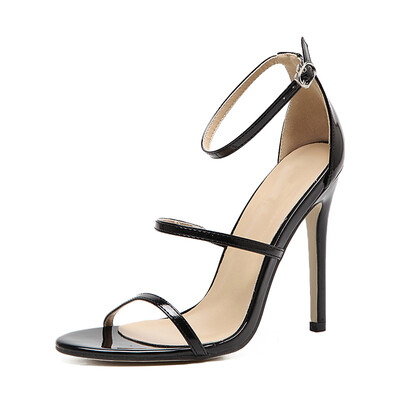 

Women\s Stiletto Sandals European Party High Heels Black