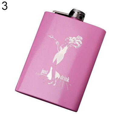 

Portable 8oz Wine Bottle Women Stainless Steel Liquor Pocket Leakproof Hip Flask