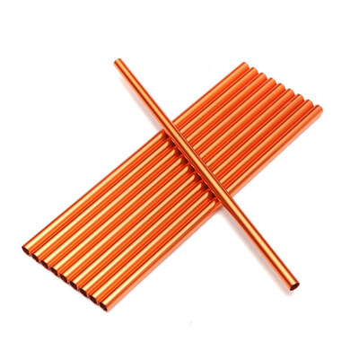 

10Pcs Aluminum Reusable Drinking Straws Party Supplies for Slurpee Liquid Drink
