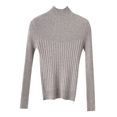 

Autumn And Winter Turtleneck Collar Long Sleeve Sweater Women Solid Color Slim Pullover Casual Knitted Bottoming Shirt Sweaters