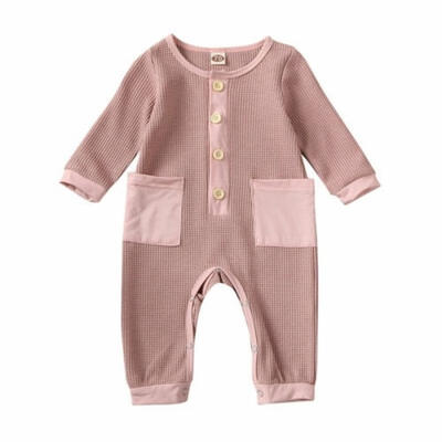 

Newborn Baby Boy Girl Romper Jumpsuit Bodysuit Outfits Knitted Cotton Clothes