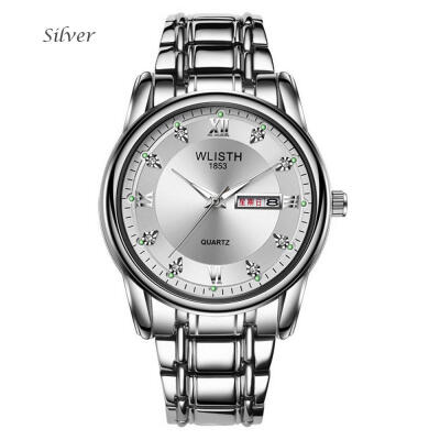 

Multi Function Calendar Quartz Wristwatch Waterproof Luminous Watch With Stainless Steel Band For Men