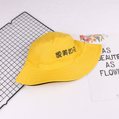 

Harajuku chic double-sided fisherman hat men&women summer sun hat Korean version of the wild sun visor student basin cap
