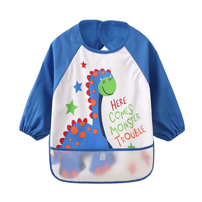 

Baby bibs cotton cartoon printing waterproof anti-clothing childrens gowns bib baby eating pocket bib
