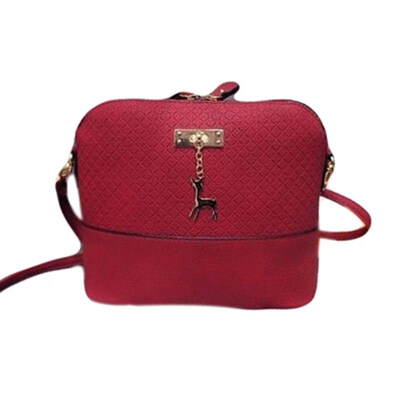 

Cute Deer Embossed Shoulder Crossbody Bag Women Mini Shell Shape Messenger Bag