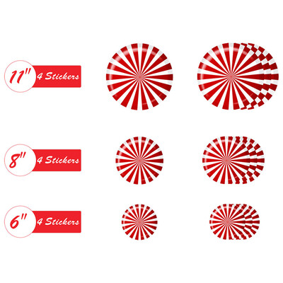 

Gobestart Christmas New CreativeWall Stickers Self-adhesive Round Holiday Decoration