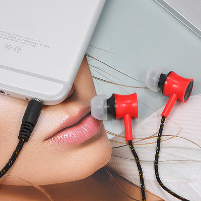 

35mm Wired Headphone In-Ear Headset Stereo Music Smart Phone Earphone Earpiece In-line Control Hands-free with Microphone