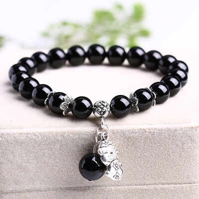 

Fashion black agate bracelet zodiac couple bracelets jewelry