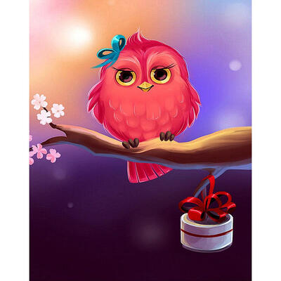 

5D DIY Diamond Painting Pink Little Bird Cross Stitch Embroidery Rhinestone